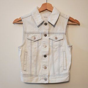 TALULA Aritzia Atami Light Wash Jean Denim Vest